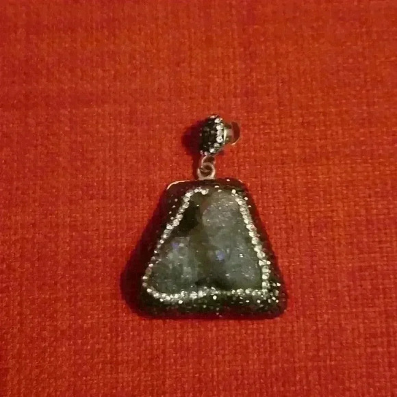 Sterling Silver and Drusy pendant